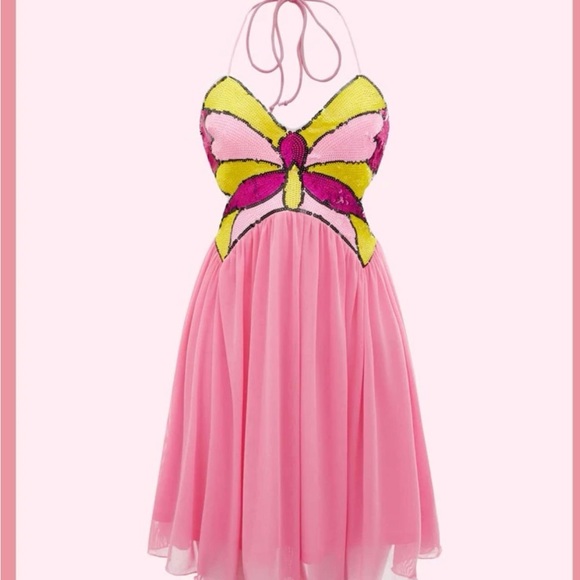 NWT Butterfly Pink Dress - Picture 1 of 6